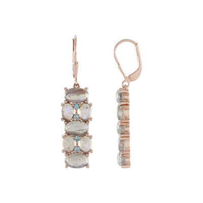 Pendientes en plata con Labradorita azul de Maniry (KM by Juwelo)