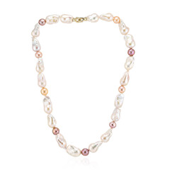 Collar en oro con Perla blanca Freshwater (TPC)