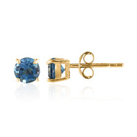 Pendientes en plata con Topacio azul de Londres