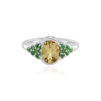 Anillo en plata con Berilo amarillo