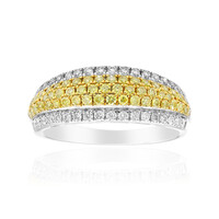 Anillo en oro con Diamante amarillo SI2 (CIRARI)