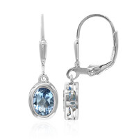 Pendientes en plata con Topacio místico azul Azure