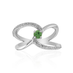Anillo en plata con Tsavorita Kenia