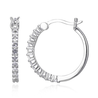 Pendientes en plata con Topacio blanco