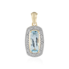 Colgante en oro con Topacio azul cielo (SUHANA)