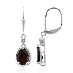 Pendientes en plata con Granate