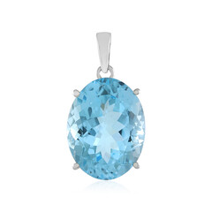 Colgante en plata con Topacio azul cielo