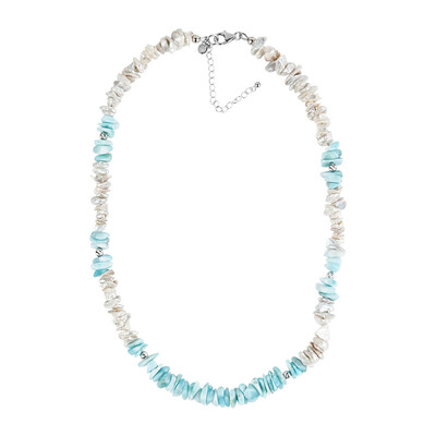 Collar en plata con Larimar