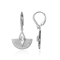 Pendientes en plata con Topacio blanco
