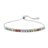 Brazalete en plata con Topacio azul suizo