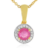 Collar en plata con Zafiro rosa de Madagascar