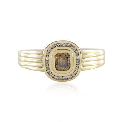 Anillo en oro con Diamante chocolate SI2 (de Melo)