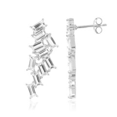 Pendientes en plata con Topacio blanco