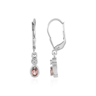 Pendientes en plata con Granate de Malaya