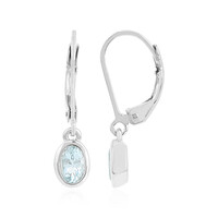 Pendientes en plata con Aguamarina