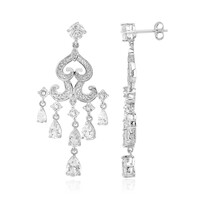 Pendientes en plata con Topacio blanco