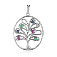 Colgante en plata con Zafiro azul