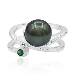 Anillo en plata con Perla cultivada de Tahití (TPC)
