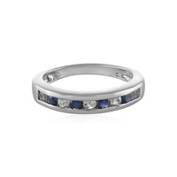 Anillo en plata con Zafiro azul