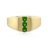 Anillo en plata con Diópsido de Rusia