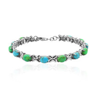 Brazalete en plata con Turquesa verde Mohave Kingman (Art of Nature)
