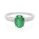 Anillo en plata con Esmeralda de Bahía