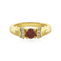 Anillo en plata con Zircón rojo