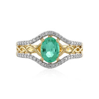 Anillo en oro con Esmeralda de Colombia (AMAYANI)