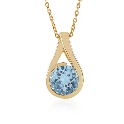 Collar en plata con Topacio azul cielo