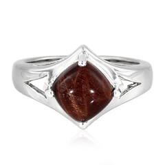 Anillo en plata con Ojo de tigre rojo