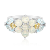 Anillo en plata con Topacio azul cielo
