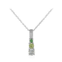 Collar en plata con Amatista verde