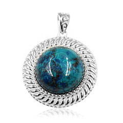 Colgante en plata con Malaquita azurita