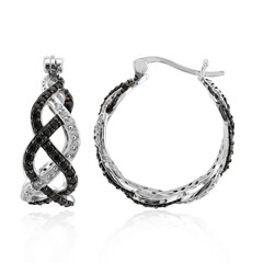 Pendientes en plata con Espinela negra