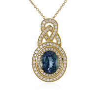 Collar en oro con Tanzanita sin calentar (de Melo)