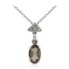 Collar en plata con Cuarzo ahumado