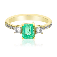 Anillo en oro con Esmeralda de Zambia AAA (CIRARI)
