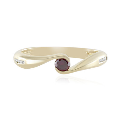 Anillo en oro con Diamante rosa SI2 (de Melo)