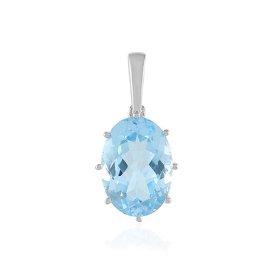 Colgante en plata con Topacio azul cielo
