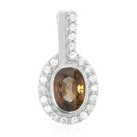 Colgante en plata con Zircón canela