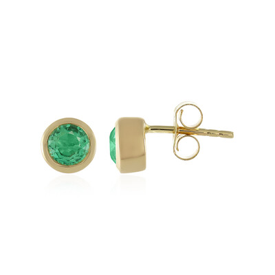 Pendientes en oro con Esmeralda de Rusia