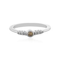 Anillo en plata con Diamante champán PK1