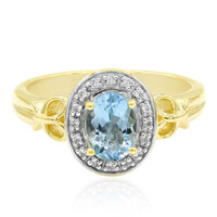 Anillo en oro con Aguamarina Medina