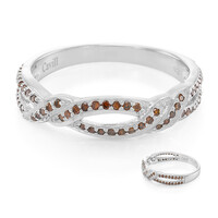 Anillo en plata con Diamante fantasía