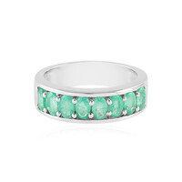 Anillo en plata con Esmeralda de Rusia