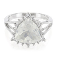 Anillo en plata con Cuarzo Luna Helada