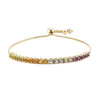 Brazalete en plata con Citrino