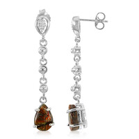 Pendientes en plata con Ammolita