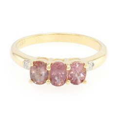 Anillo en oro con Zafiro Padparascha no calentado (AMAYANI)