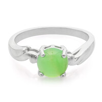 Anillo en plata con Crisoprasa imperial